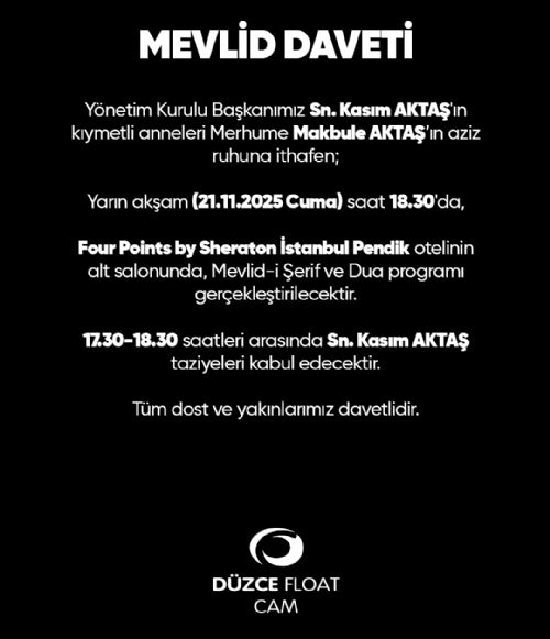 TAZİYE ve MEVLİD DAVETİ